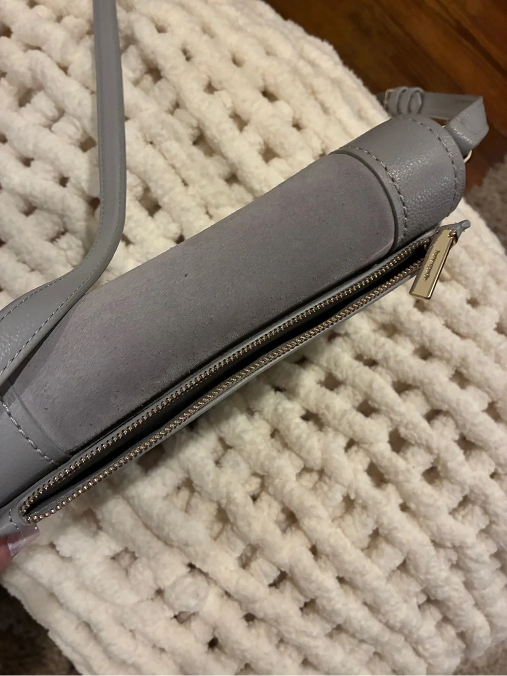 kate spade Gray Suede and Leather Crossbody